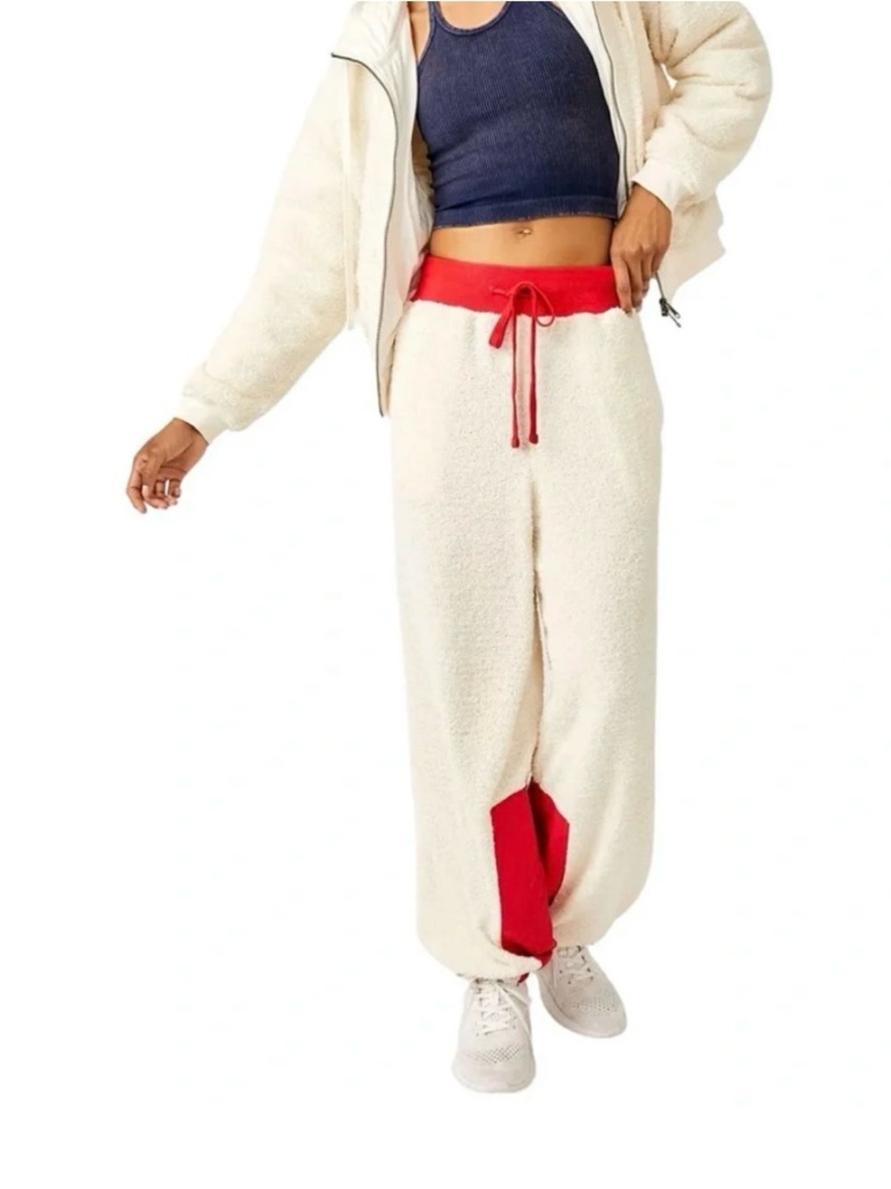Free People Movement Cuddle Up Fleece Tie Waist Pants